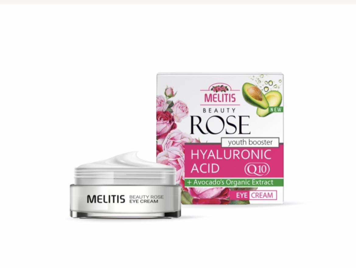 Дневен крем за лице „Melitis Beauty Rose“ с хиалуронова киселина, Q10 и натурален екстракт от авокадо 50мл.