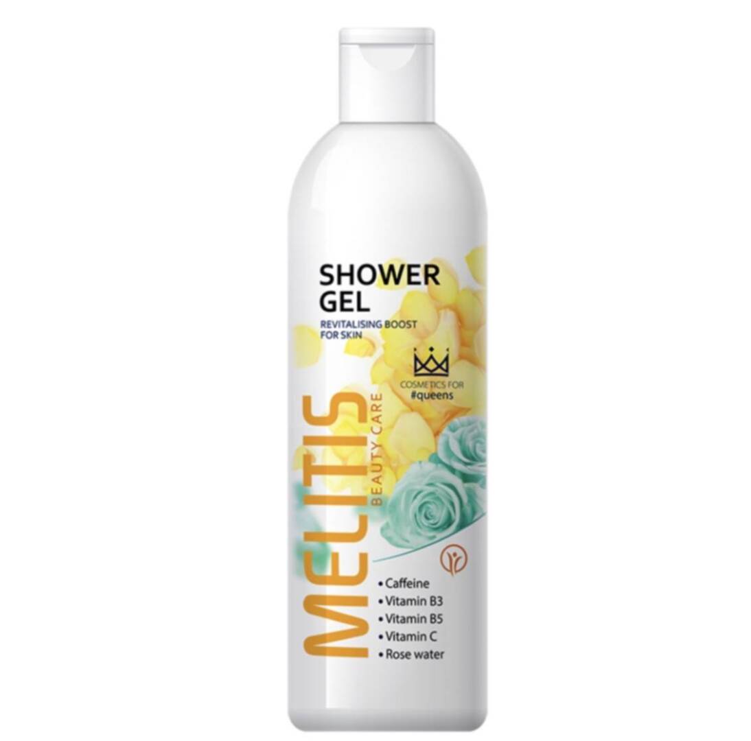 Душ-гел „Melitis Beauty Care“ с кофеин, витамини и розова вода 250ml