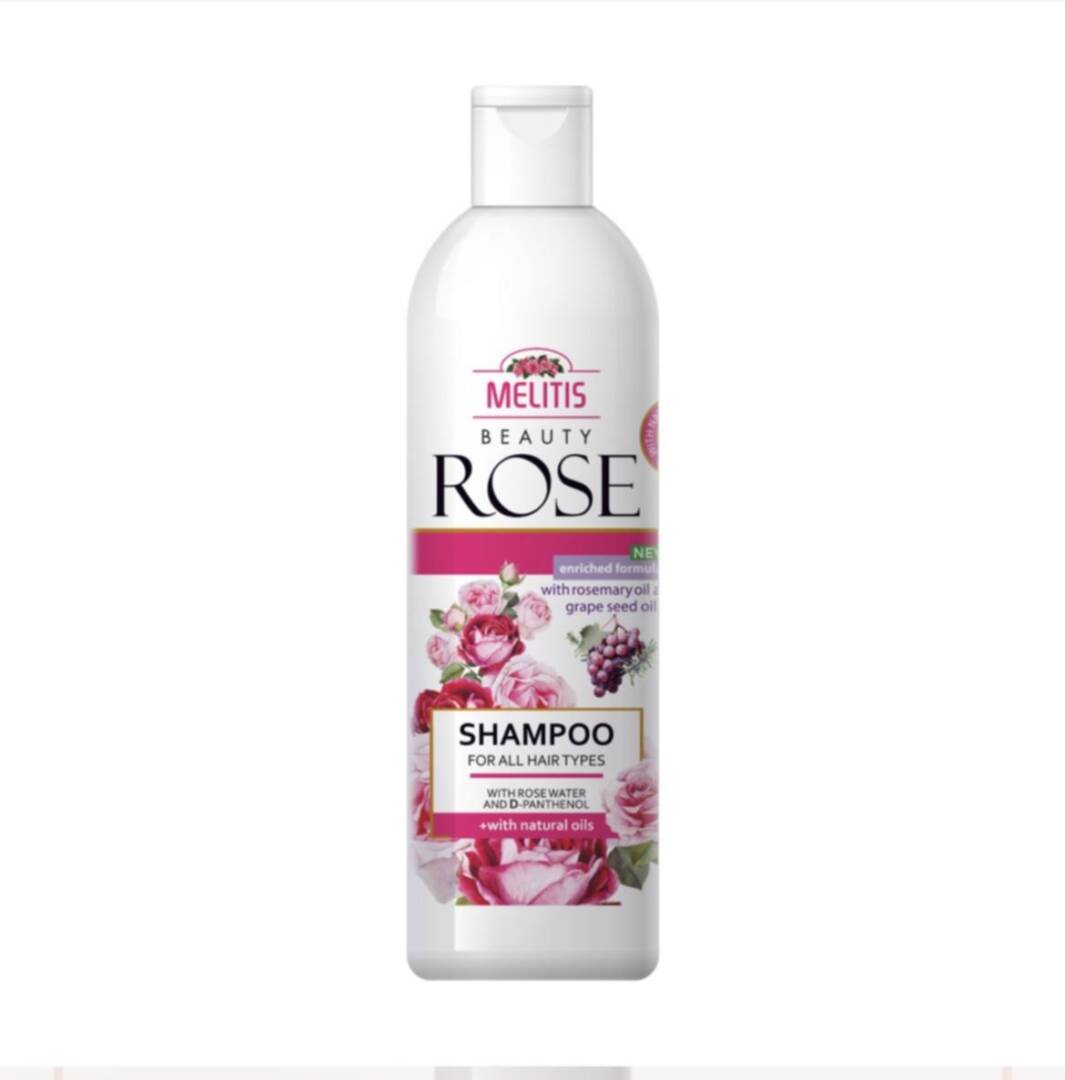 Шампоан за коса „Melitis Beauty Rose“ с масло от гроздови семки и розмарин 250 ml